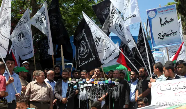 Palestinians during a rally in Gaza City marking the anniversary of the 1967 Middle East War June 5, 2012 Photo by Yasser Qudeh