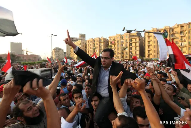 Egyptian protesters shout slogans against former President Hosni Mubarak and his aides during a fourth day of protests, in Tahrir square, Cairo, Egypt, 05 June 2012. Demonstrators gathered in Cairo's Tahrir Square, focal...