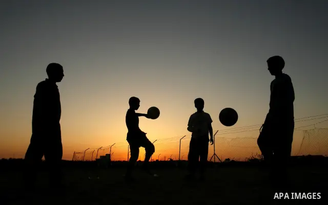 Palestinian children play at a park during the summer holiday in the Rafah refugee camp southern Gaza Strip on June 07, 2012. Photo by Eyad Al Baba