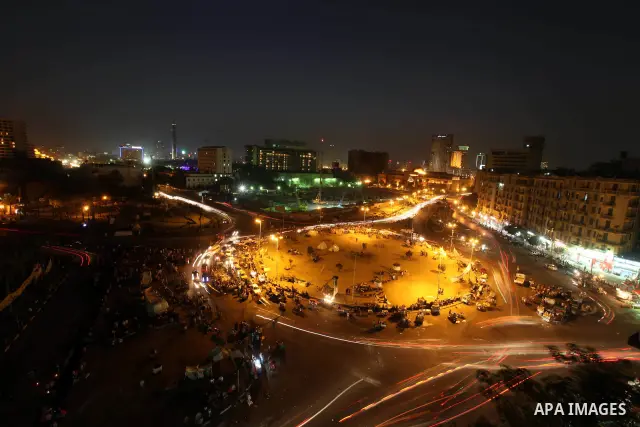 Egyptian anti-Mubarak protesters demonstrate in Cairo's Tahrir square on June 7, 2012. Thousands of Egyptians flocked to Cairo's iconic Tahrir square and other places on Thursday to protest the verdict handed down in ex-...
