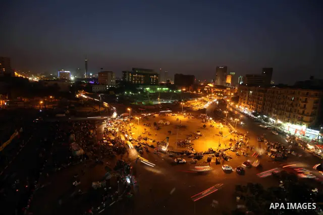 Egyptian anti-Mubarak protesters demonstrate in Cairo's Tahrir square on June 7, 2012. Thousands of Egyptians flocked to Cairo's iconic Tahrir square and other places on Thursday to protest the verdict handed down in ex-...