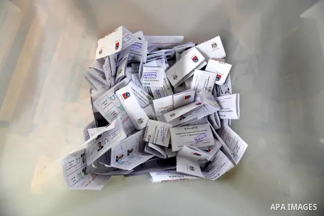 Officials count ballots after polls closed in Cairo June 17, 2012. Egyptians began an anxious wait for their first freely elected president on Sunday after two days of voting that was to be the culmination of their Arab...
