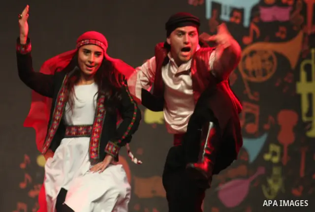 shows members of a local Palestinian dance company presenting their show during a dance festival Beir Ziet Nights (Liali Ber Ziet) at Ber Ziet University near the West Bank town of Ramallah, 18 June 2012. Photo by Issam...