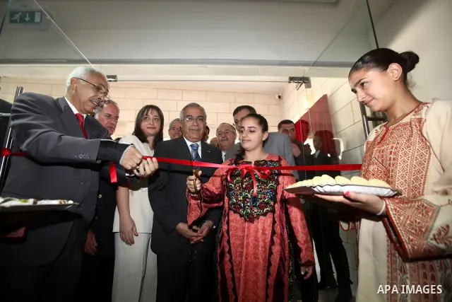 Palestinian Prime minister Salam Fayyad, attends the opening of service center of public in the West Bank city of Jericho on June 20, 2012.. Photo by Mustafa Abu Dayeh