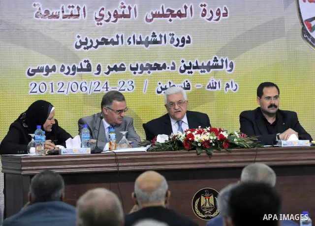 Palestinian President Mahmoud Abbas (Abu Mazena meeting of the Revolutionary Council of Fatah in the West Bank City of Ramallah on June 23, 2012. Photo by Thaer Ganaim