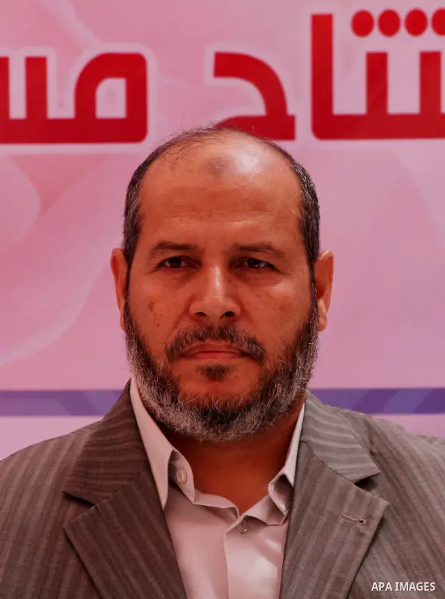 Hamas leader Khalil al-Hayya participates in the opening of the Al Harazin hospital generation in Gaza City on June, 25, 2012. Photo by Ashraf Amra.
