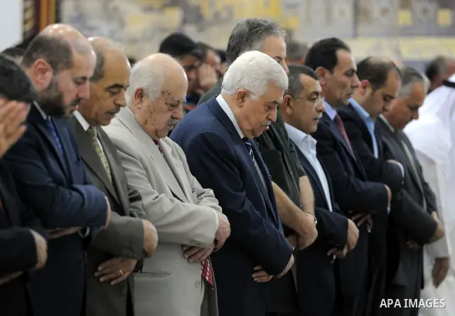 Palestinian President Mahmoud Abbas (Abu Mazen )during the friday prayers in the West Bank city of Ramallah, on June 29,2012. Photo by Thaer Ganaim