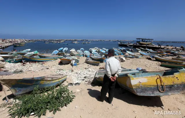 A Palestinian man stands in front of Gaza port on July 02, 2012.The European Union's envoy to the Palestinian Authority confirmed its support and allegiance to the people. Photo by Majdi Fathi