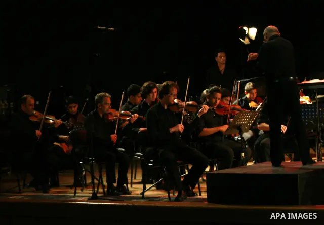 Europe and America musicians band during their presentation at Al Najah University in Nablus in the West Bank, on July, 02 2012. Photo by Nedal Eshtayah