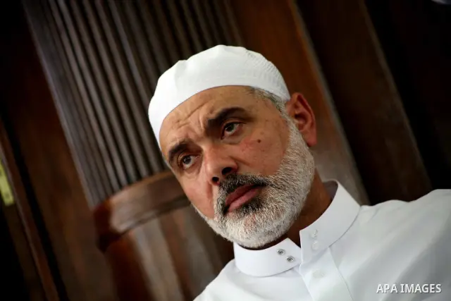 Palestinian Prime Minister in Gaza Ismail Haniyeh attends Friday prayer in Deir al-Balah in the center of Gaza Strip on 06 July 2012. A Palestinian official said Thursday, July 5, 2012 that Gaza's prime minister will hea...