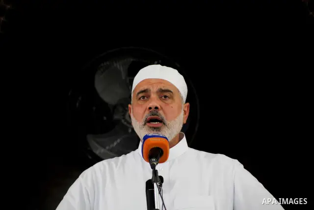 Palestinian Prime Minister in Gaza Ismail Haniyeh speaks during Friday prayer in Deir al-Balah in the center of Gaza Strip on 06 July 2012. A Palestinian official said Thursday, July 5, 2012 that Gaza's prime minister wi...
