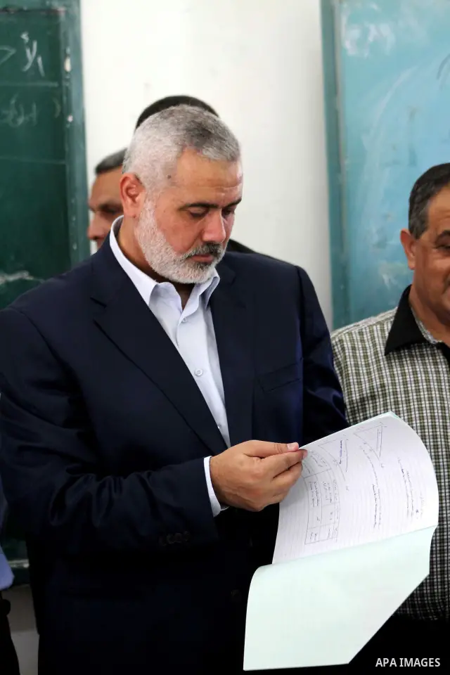 Palestinian Prime Minister in Gaza Ismail Haniyeh attends the opening of a new school in Zaytoon neighborhood Gaza city on 08 July 2012. A Palestinian official says Gaza's prime minister will head to Cairo within the nex...