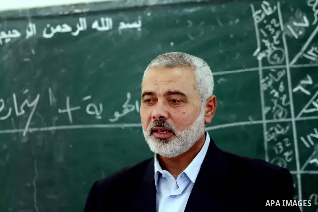 Palestinian Prime Minister in Gaza Ismail Haniyeh attends the opening of a new school in Zaytoon neighborhood Gaza city on 08 July 2012. A Palestinian official says Gaza's prime minister will head to Cairo within the nex...
