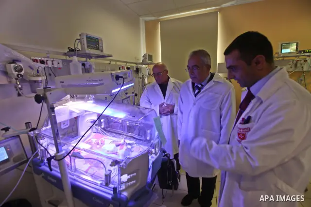 Palestinian Prime Minister, Salam Fayyad participate in the opening of new sections in the Holy Family Hospital in the West Bank city of Bethlehem, on July, 14, 2012. Photo by Mustafa Abu Dayeh