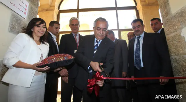 Palestinian Prime Minister, Salam Fayyad participate in the opening of new sections in the Holy Family Hospital in the West Bank city of Bethlehem, on July, 14, 2012. Photo by Mustafa Abu Dayeh