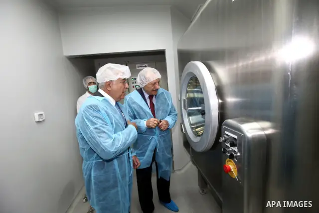 Palestinian Prime Minister Salam Fayyad during the opening new sections in Al-Quds company for medical products, in the West Bank city of Ramallah. on 18 July 2012. Photo by Mustafa Abu Dayeh