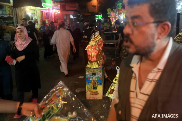 A Palestinian muslim Family buy electric lights for the month of Ramadan, in preparation for the muslim holy month, at the old market on 19 July 2012 in gaza city. Ramadan is the ninth month of the Islamic calender, a mo...