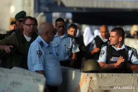 Jerusalem police chief Major-General Nesu Haham during a visit to the police at the Qalandia checkpoint near the West Bank city of Ramallah on July 20, 2012. Israel's police chief, Gen. Yohanan Danino said that the crime...