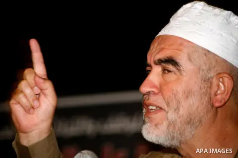 Sheikh Raed Salah during a press conference to reveal the last of Israeli assaults on al-Aqsa Mosque and the hill of Bab al-maghareba, in Jerusalem city on 31 July 2012. Photo by Mahfouz Abu Turk