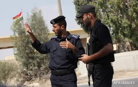 A Palestinian Hamas security guard on duty on the border between Egypt and Gaza strip in Rafah town southern Gaza strip on, 06 August 2012. Reports state that at least five gunmen were killed after they tried to infiltra...
