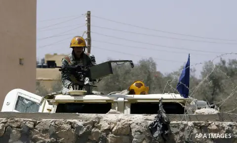 Egyptian soldiers stand guard on the border between Egypt and the southern Gaza Strip, near Rafah August 6, 2012. Egypt has closed the terminal, the only gateway for Gaza's people after the deadly attack on its soldiers...