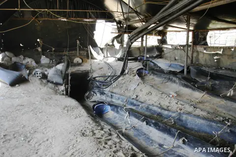 A view of the smuggling tunnels area along Egypt Gaza border is seen from Rafah, southern Gaza Strip, Monday, Aug. 6, 2012. Hamas has shut down tunnel operations after the deadly attack on Egyptian soldiers last night to...