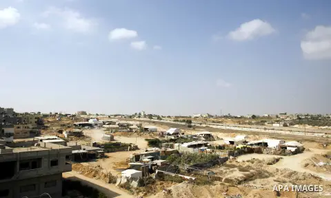 A view of the smuggling tunnels area along Egypt Gaza border is seen from Rafah, southern Gaza Strip, Monday, Aug. 6, 2012. Hamas has shut down tunnel operations after the deadly attack on Egyptian soldiers last night to...