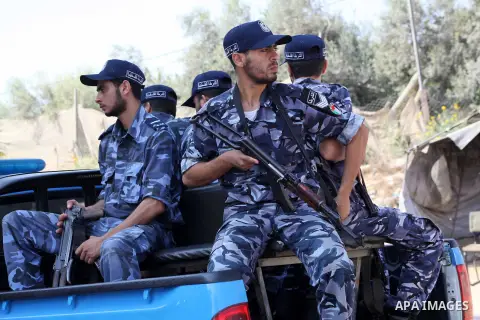 A Palestinian Hamas security guard on duty on the border between Egypt and Gaza strip in Rafah town southern Gaza strip on, 06 August 2012. Reports state that at least five gunmen were killed after they tried to infiltra...
