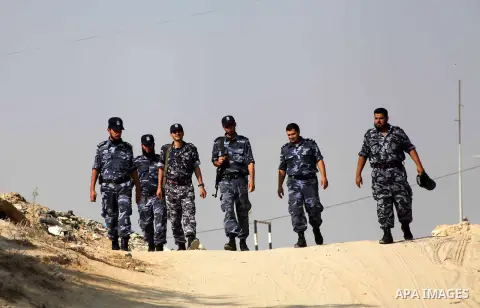 A Palestinian Hamas security guard on duty on the border between Egypt and Gaza strip in Rafah town southern Gaza strip on, 06 August 2012. Reports state that at least five gunmen were killed after they tried to infiltra...