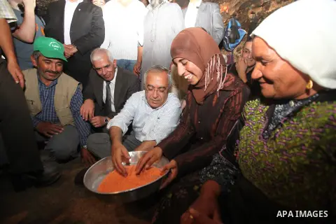 Palestinian Prime Minister, Salam Fayyad, inspects villages in the West Bank city of Hebron on Aug. 08 2012. Photo by Mustafa Abu Dayeh