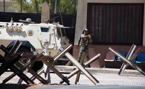 Egyptian soldiers stand guard at Rafah border crossing between Egypt and southern Gaza Strip August 10, 2012. Egyptian military forces have captured six "terrorists" in the Sinai region after an attack on a police statio...