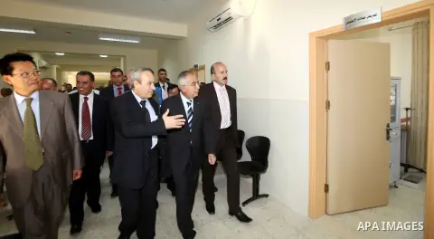 Palestinian Prime Minister, Salam Fayyad, During the opening of the Directorate of Health in the West bank city of Jenin, August 16, 2012. Photo by Mustafa Abu Dayeh
