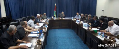 Ismail Haniya, the head of the Hamas government in the Gaza Strip, speaks during the first meeting of the Government in Gaza City on September 4, 2012. Haniya, announced a cabinet reshuffle, appointing seven new minister...