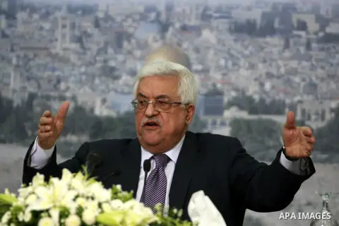 President Mahmoud Abbas (Abu Mazen), speaks during press conference to discusses the economic situation in the West Bank and Gaza strip, in the West Bank city of Ramallah on Sep. 08, 2012. Photo by Issam Rimawi