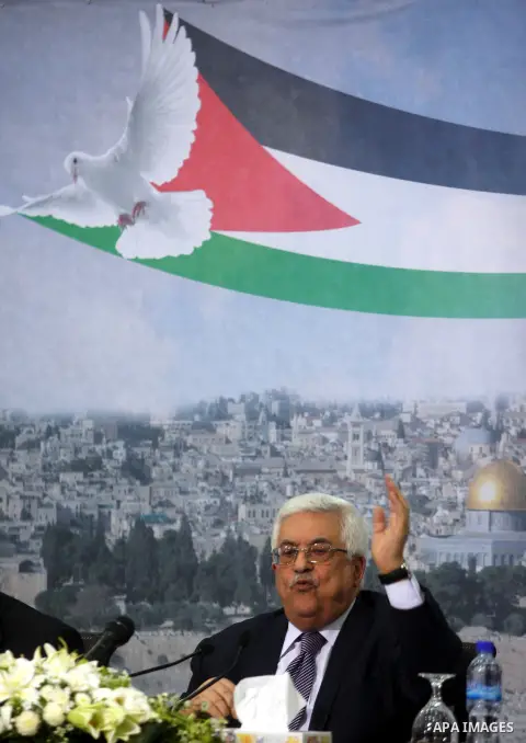 President Mahmoud Abbas (Abu Mazen), speaks during press conference to discusses the economic situation in the West Bank and Gaza strip, in the West Bank city of Ramallah on Sep. 08, 2012. Photo by Issam Rimawi