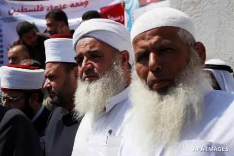 Palestinians protest against the movie, "Innocence of Muslims," in front of the Legislative Council in Gaza City, Sept. 13, 2012. Muslim anger over perceived Western insults to Islam has exploded several times, most rece...