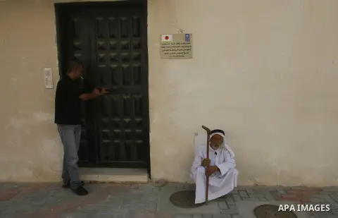Palestinians walk in their new houses in a project funded by the United Nations Relief and Works Agency for Palestine Refugees (UNRWA) in Rafah, in the southern of Gaza Strip on Oct. 03, 2012. Palestinians whose houses w...