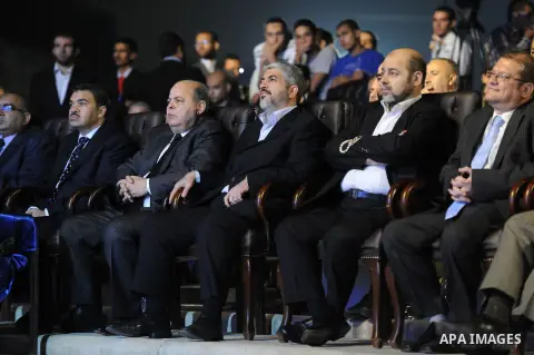 Palestinian Hamas leader Khaled Meshaal, attends ceremony of Al Fateh Al Salahi in Salah Al dein Citadel under the auspices of the Egyptian Ministry of Culture, in Cairo, on Oct. 03, 2012. Photo by Ashraf Amra
