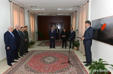President Mahmoud Abbas (Abu Mazen) accepts the credentials of Mr. Radek Robs representative of the Czech Republic to the Palestinian National Authority in the West Bank city of Ramallah on Oct. 08, 2012. Photo by Thaer...