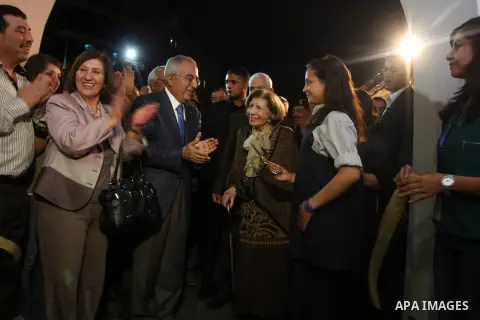 Palestinian Prime Minister visits the Palestine Book Fair Exhibition during the lunch of the exhibition, in the West Bank city of Ramallah , Oct. 11, 2012. The Palestine 8th Book Fair has participated with more than 200...