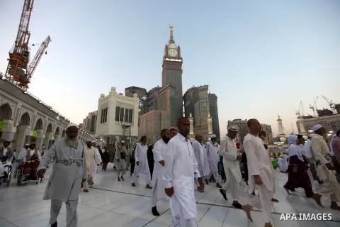 Muslim pilgrims move around the Kaaba inside the Grand Mosque during the annual Hajj in Mecca, Saudi Arabia, Oct. 12, 2012. Some 2.5 million Muslims from more than 160 countries converge annually on the Islamic cities of...