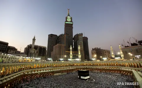 Muslim pilgrims move around the Kaaba inside the Grand Mosque during the annual Hajj in Mecca, Saudi Arabia, Oct. 12, 2012. Some 2.5 million Muslims from more than 160 countries converge annually on the Islamic cities of...
