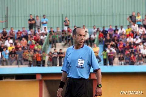 Palestinian soccer team of Shijaia and team of Rafah services, play during Match Clasico in Gaza city on Oct. 19, 2012. Photo by Alaa Shamaly