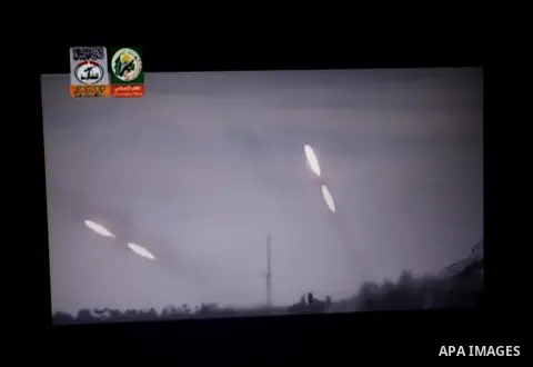 A screengrab taken on October 24, 2012 from a video posted on YouTube shows an explosion in Gaza City. Two explosions rocked Gaza City on Wednesday, witnesses said, shortly after Israel killed a gunman in the area citing...