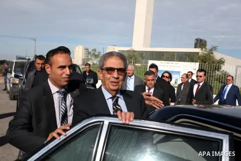 Egyptian politician and former Arab League secretary general, Amr Mussa leaves the tomb of late Palestinian leader Yasser Arafat after laying a wreath upon his arrival in the West Bank city of Ramallah on November 4, 201...
