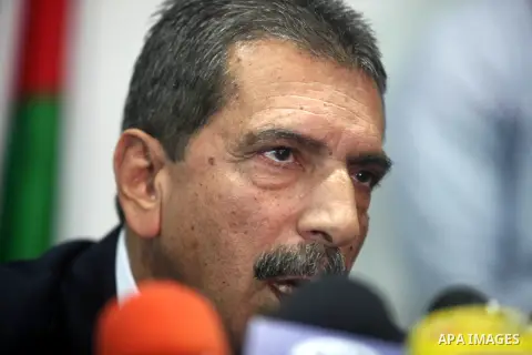 Tawfiq Tirawi, the head of the Palestinian inquiry team into the death of the late Palestinian leader Yasser Arafat, speaks to reporters during a press conference in the West Bank city of Ramallah, on November 24, 2012....
