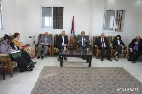 European delegation of lawmakers and politicians visit al-Shifa hospital in Gaza city on Dec 02, 2012. The delegation arrived on Saturday evening in the Gaza Strip to report on Israel's violations against civilians in th...