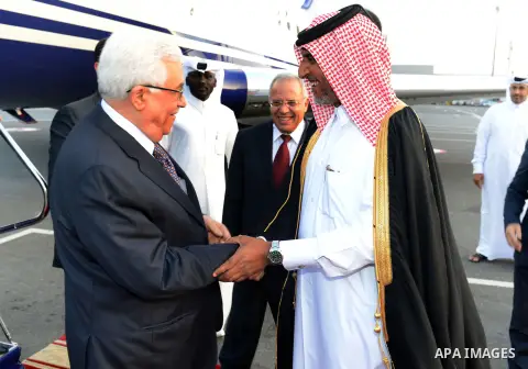 aPalestinian President Mahmoud Abbas (Abu Mazen), while access to the Qatari capital Doha, on Nov. 08, 2012. Photo by Thaer Ganaim