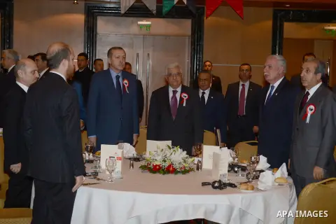 Palestinian President Mahmoud Abbas during a ceremony of the Palestinian embassy in Turkey, 11 December 2012. Photo by Thaer Ganaim