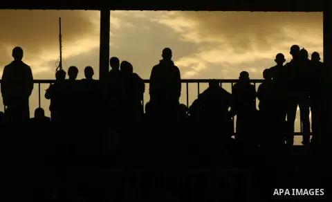 Palestinians attend a mass wedding ceremony in Rafah southern Gaza strip, on December 19, 2012. The mass wedding organized by National Islamic Committee and funding by the institution of Sheikh Khalifa bin Zayed bin Al N...